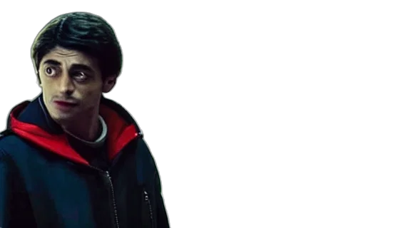 jacket, face, scene, money, heist transparent PNG cut-out