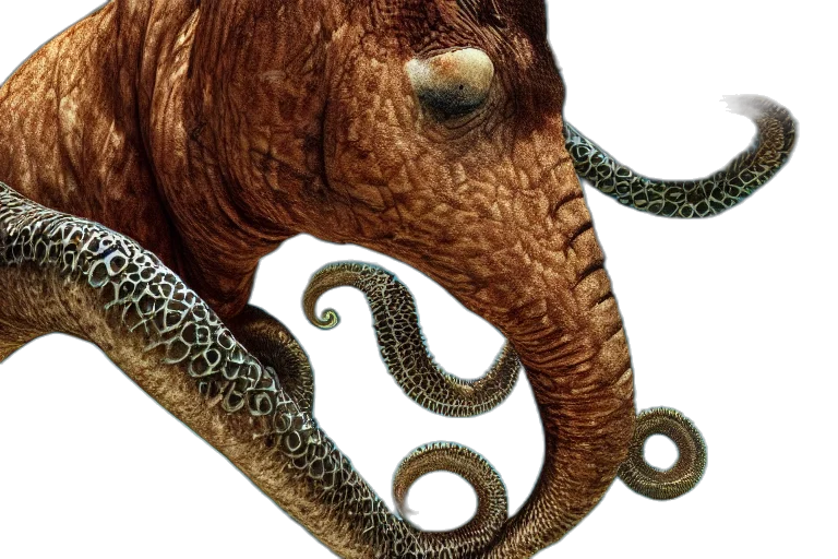 creature, animal, staff, 3d render transparent PNG cut-out