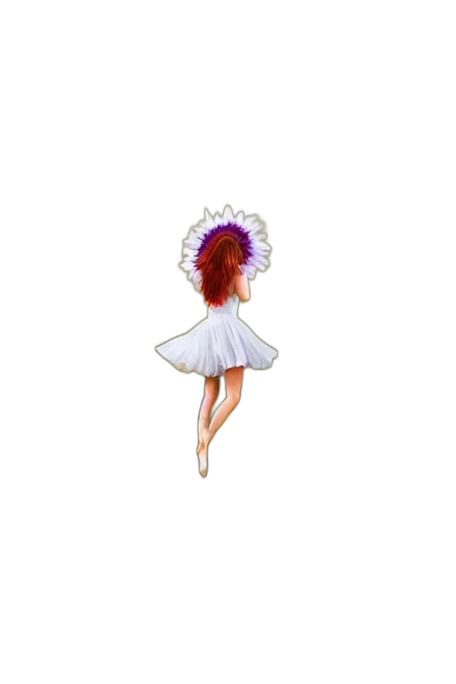 dress, staff, flower, crown transparent PNG cut-out