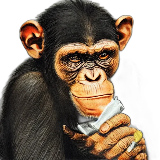 animal, staff, face, photorealistic transparent PNG cut-out