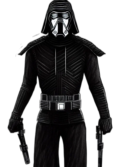 mask, jacket, staff, concept art transparent PNG cut-out