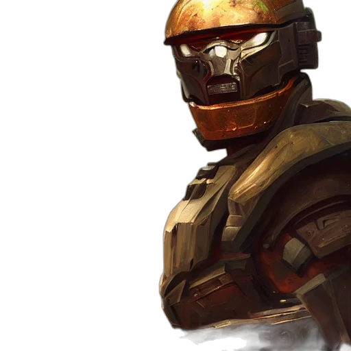 robot, mask, concept art, fantasy art transparent PNG cut-out