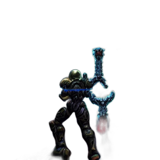 robot, weapon, staff, sword transparent PNG cut-out