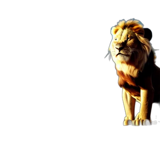 animal, crown, staff, 3d render transparent PNG cut-out