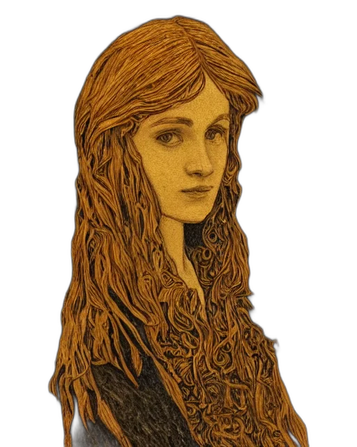 face, dress, hair, crown transparent PNG cut-out