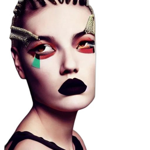 hair, mask, face, jewelry transparent PNG cut-out
