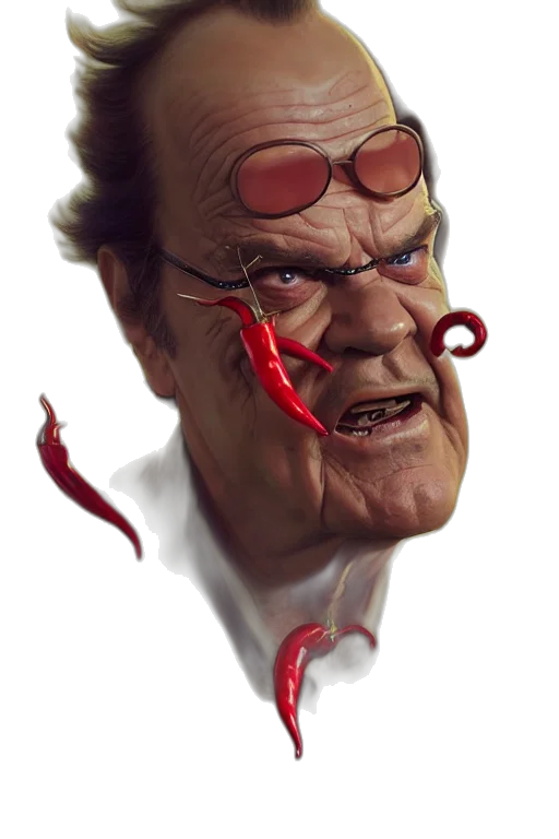 face, staff, concept art, photorealistic, comic book art, 3d render, jack, nicholson transparent PNG cut-out