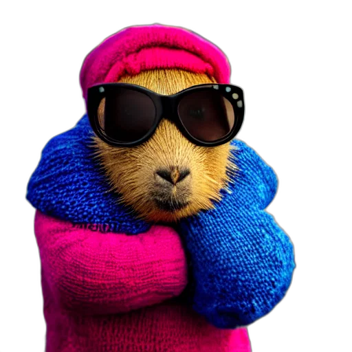 animal, jacket, photorealistic, colorful transparent PNG cut-out
