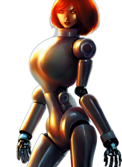 robot, staff, dress, concept art transparent PNG cut-out