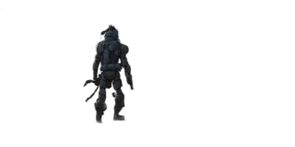 robot, weapon, creature, mask, concept art, 3d render, pixel art, cyberpunk transparent PNG cut-out
