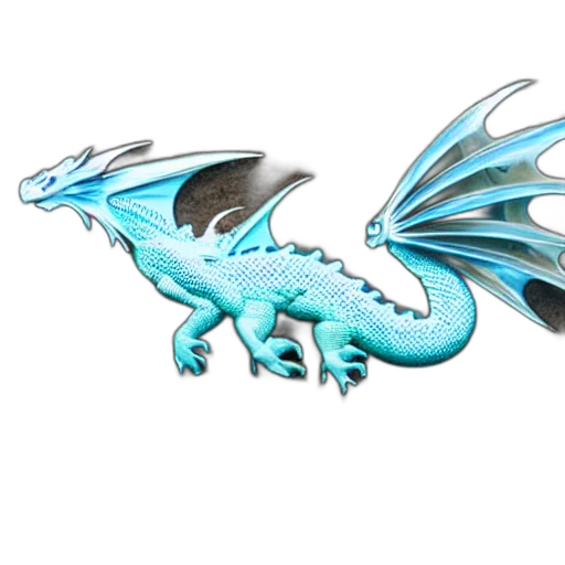 dragon, jewelry, staff, 3d render transparent PNG cut-out