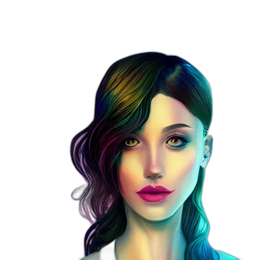 face, robot, hair, dress transparent PNG cut-out