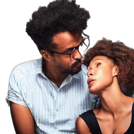 hair, man, reading, woman transparent PNG cut-out