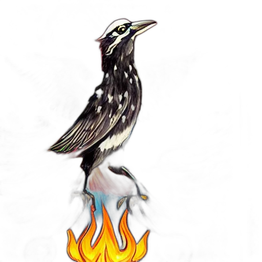 animal, staff, jacket, concept art, photorealistic, watercolor, fantasy art, fire transparent PNG cut-out