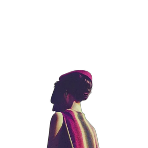 dress, hat, jacket, face, photorealistic, concept art, 3d render, vaporwave transparent PNG cut-out