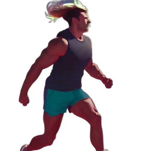 hair, creature, concept art, 3d render transparent PNG cut-out