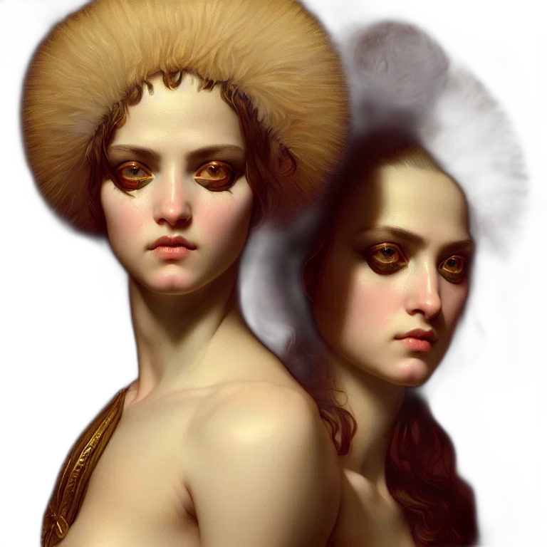 crown, hat, face, hair, fantasy art, photorealistic, concept art, oil painting transparent PNG cut-out