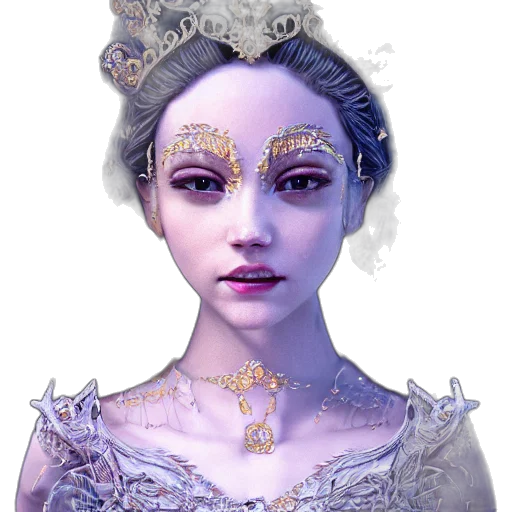 crown, jewelry, face, mask, fantasy art, concept art, photorealistic, 3d render transparent PNG cut-out