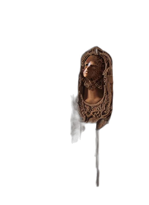 mask, jewelry, crown, staff transparent PNG cut-out