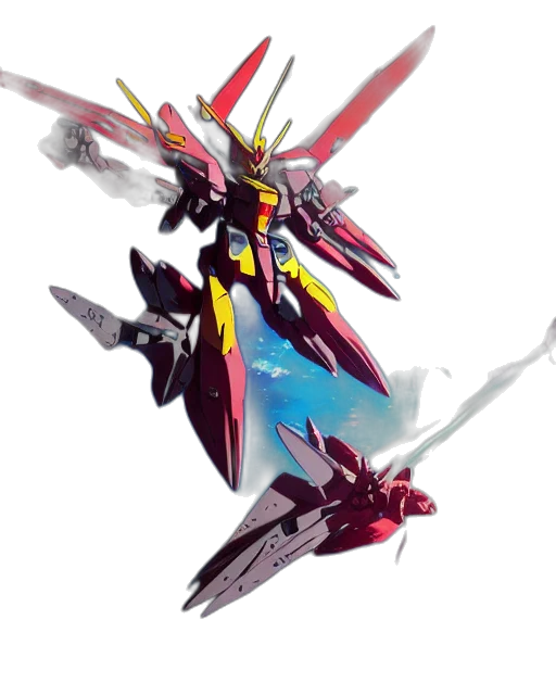 weapon, sword, robot, concept art, 3d render, pixel art, anime, red transparent PNG cut-out