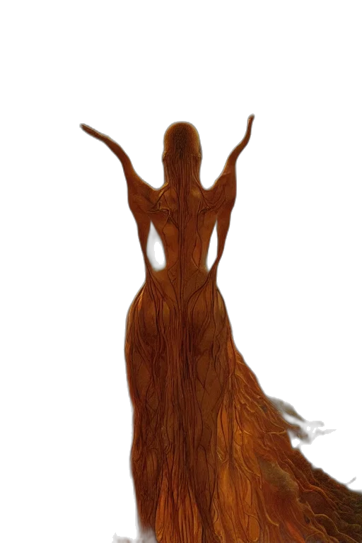 dress, hair, creature, animal transparent PNG cut-out