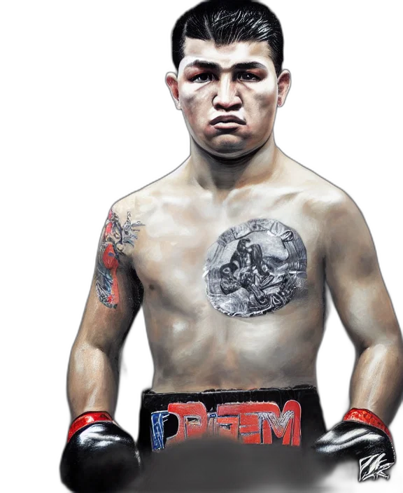photorealistic, dream, portrait, handsome, young, tejano, mma, fighter transparent PNG cut-out