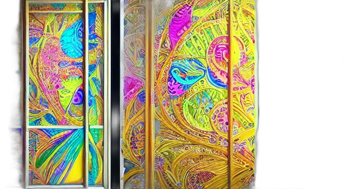 neon, colorful, colourful, rice, paper, doors, style, android transparent PNG cut-out