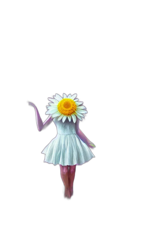 dress, flower, staff, creature, 3d render, concept art, pixel art, fantasy art transparent PNG cut-out