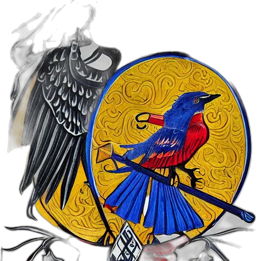 crown, staff, jewelry, fantasy art, concept art, photorealistic, mythical, crow transparent PNG cut-out