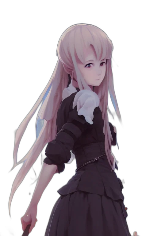 dress, staff, robot, weapon transparent PNG cut-out