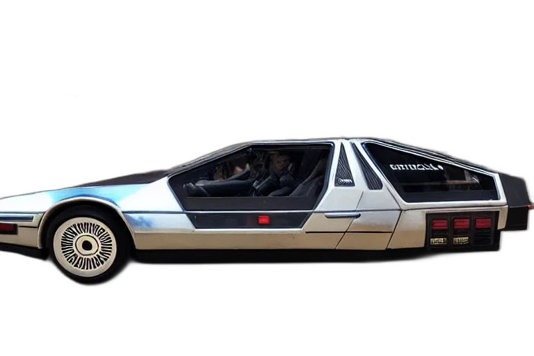 car, concept art, 3d render, cyberpunk transparent PNG cut-out