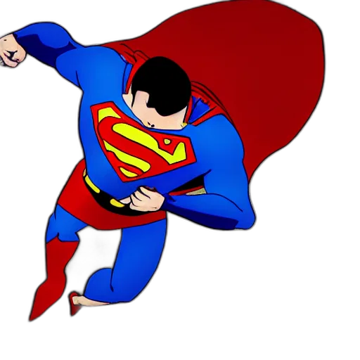 comic book art, concept art, cartoon, 3d render, superman, wheelchair, color, film transparent PNG cut-out