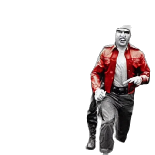 jacket, comic book art, pixel art, concept art, photorealistic, red, scene, hogan transparent PNG cut-out