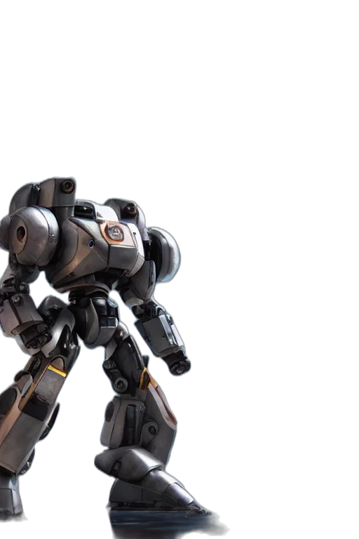 robot, weapon, 3d render, concept art transparent PNG cut-out
