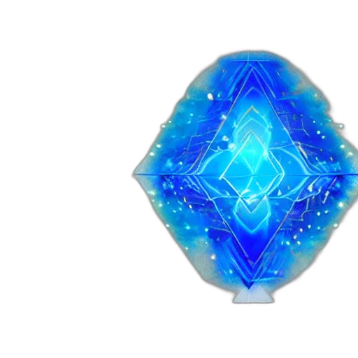 jewelry, crown, 3d render, concept art, fantasy art, blue, dimension transparent PNG cut-out