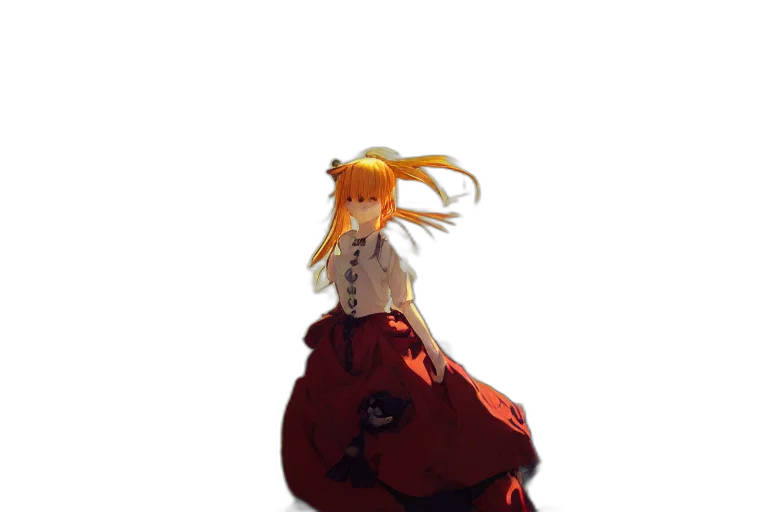 dress, staff, flower, weapon, concept art, anime, 3d render, pixel art transparent PNG cut-out