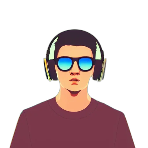 face, mask, jacket, cartoon transparent PNG cut-out