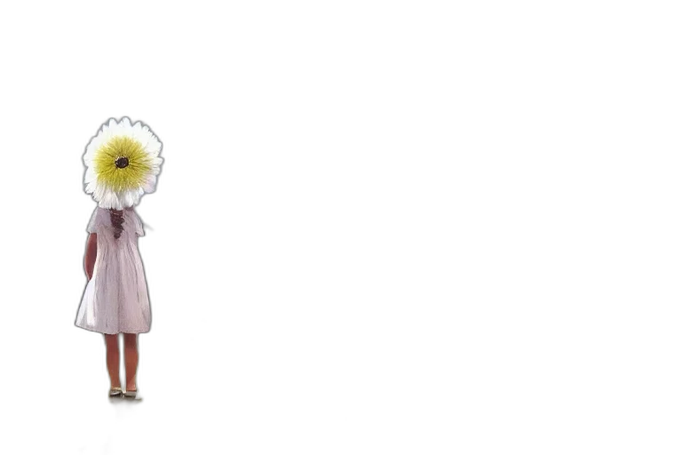 flower, mask, dress, creature, concept art, 3d render, pixel art, watercolor transparent PNG cut-out