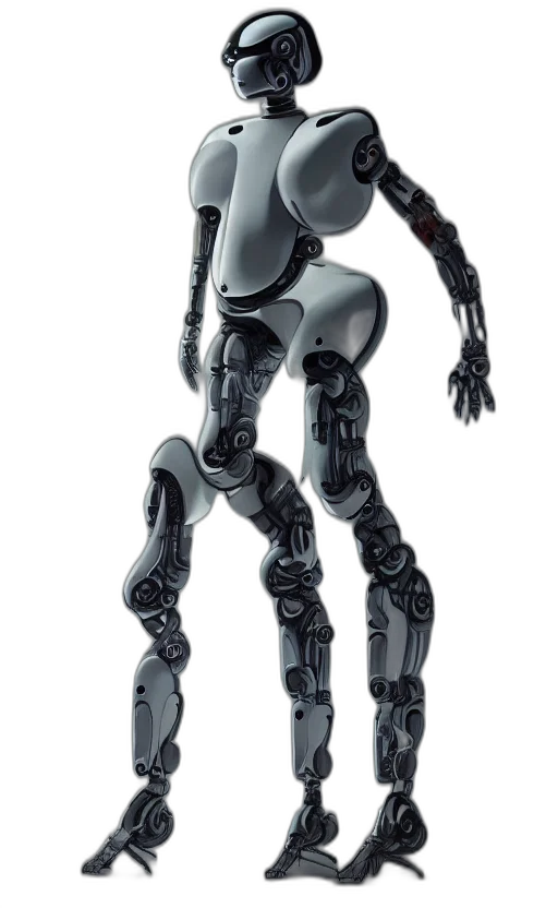 robot, weapon, staff, 3d render transparent PNG cut-out