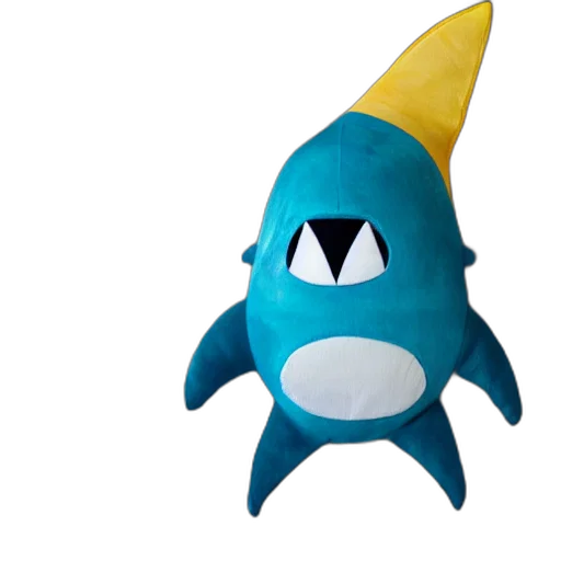 staff, hat, creature, animal, 3d render, concept art, ikea, blahaj transparent PNG cut-out