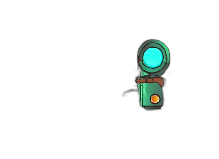 robot, weapon, staff, mask, pixel art, concept art, 3d render, cyberpunk transparent PNG cut-out