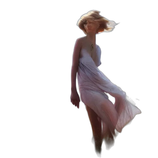 dress, hat, hair, creature, concept art, photorealistic, 3d render, oil painting transparent PNG cut-out