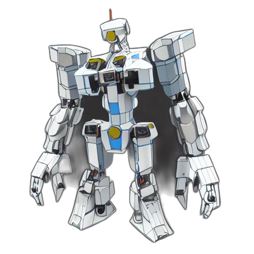 robot, weapon, concept art, 3d render transparent PNG cut-out