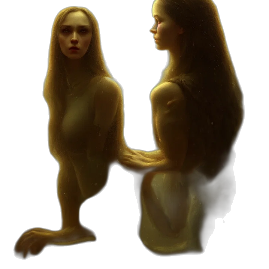 creature, hair, mask, face transparent PNG cut-out