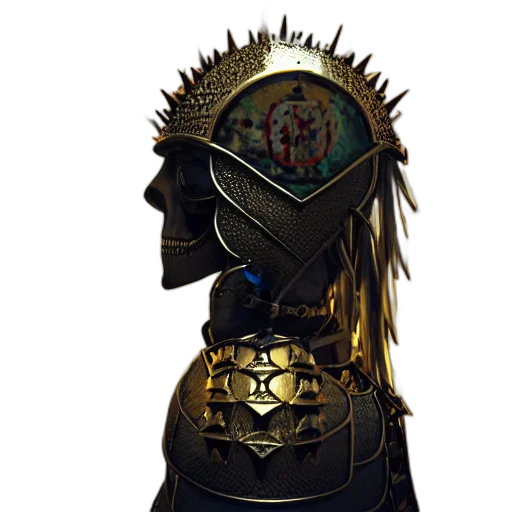 crown, mask, staff, hat, concept art, fantasy art, 3d render, photorealistic transparent PNG cut-out