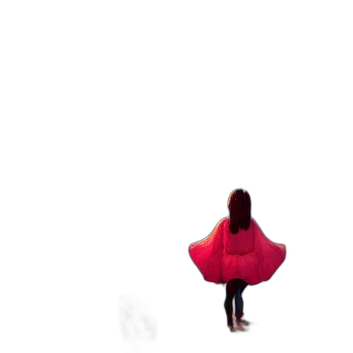 jacket, dress, umbrella, hair, 3d render, concept art, pixel art, vaporwave transparent PNG cut-out