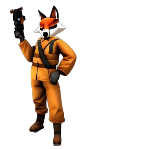 staff, animal, jacket, weapon, concept art, 3d render, pixel art, fantasy art transparent PNG cut-out
