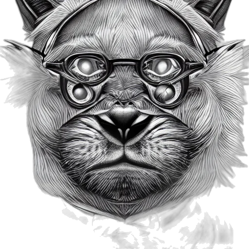 mask, face, animal, creature, photorealistic, pencil sketch, fantasy art, cartoon transparent PNG cut-out