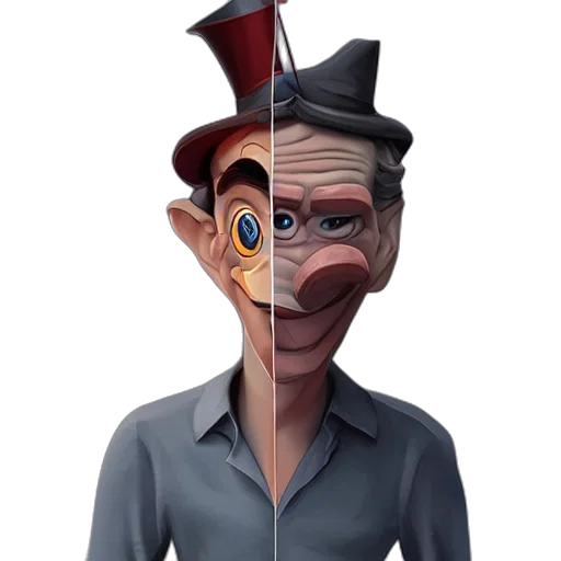 staff, mask, hat, face transparent PNG cut-out