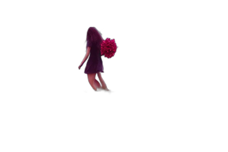 flower, dress, umbrella, creature, 3d render, pixel art, photorealistic, concept art transparent PNG cut-out